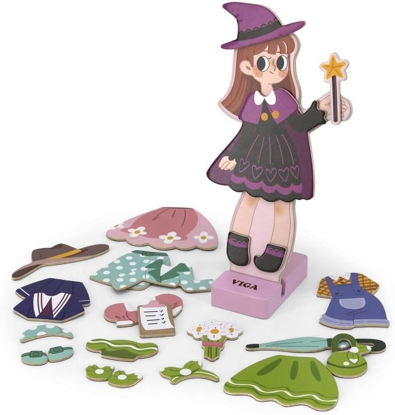 Viga Magnetic Dress Up - Girl - Image 4